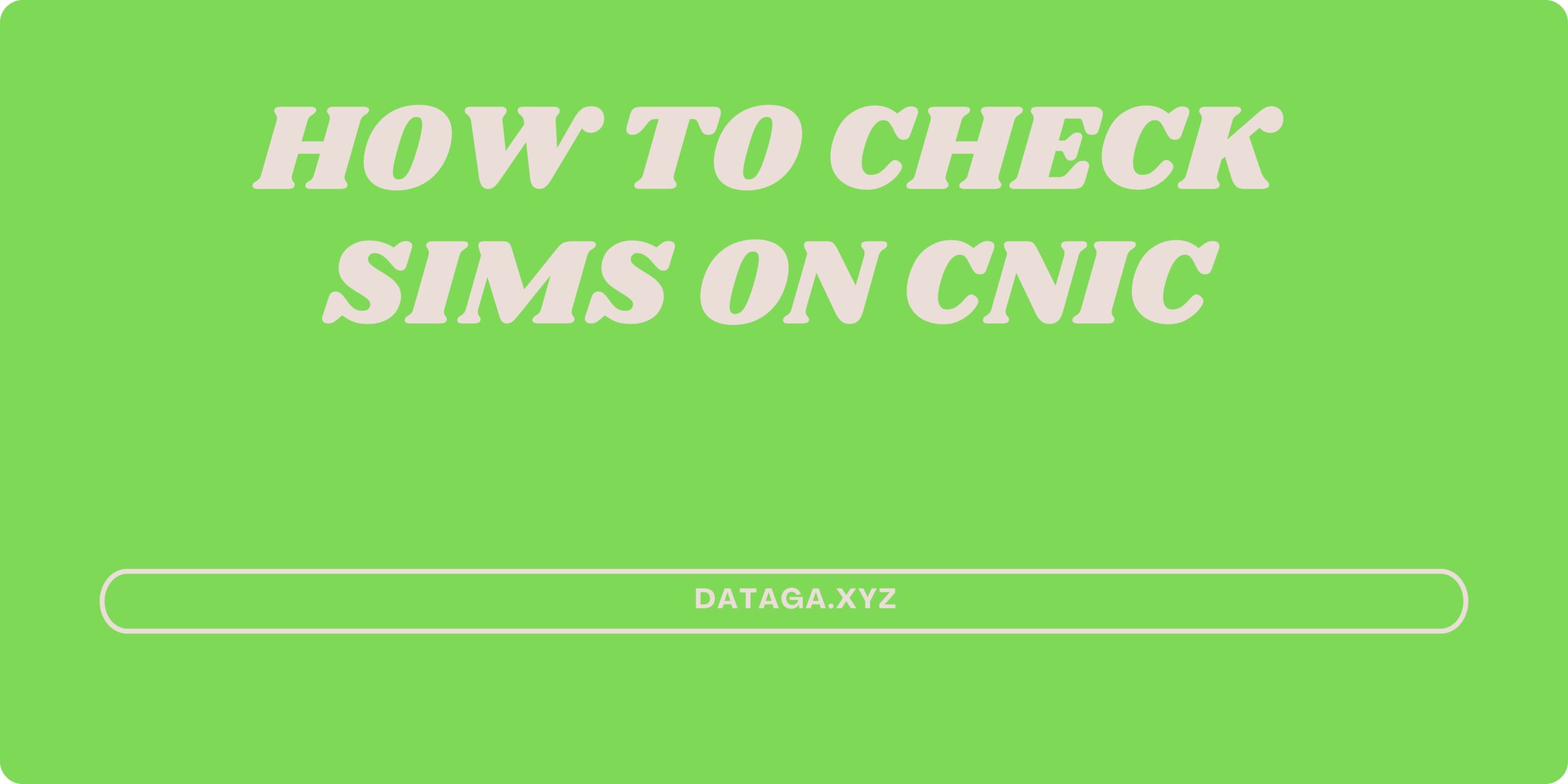 How to check sims on cnic