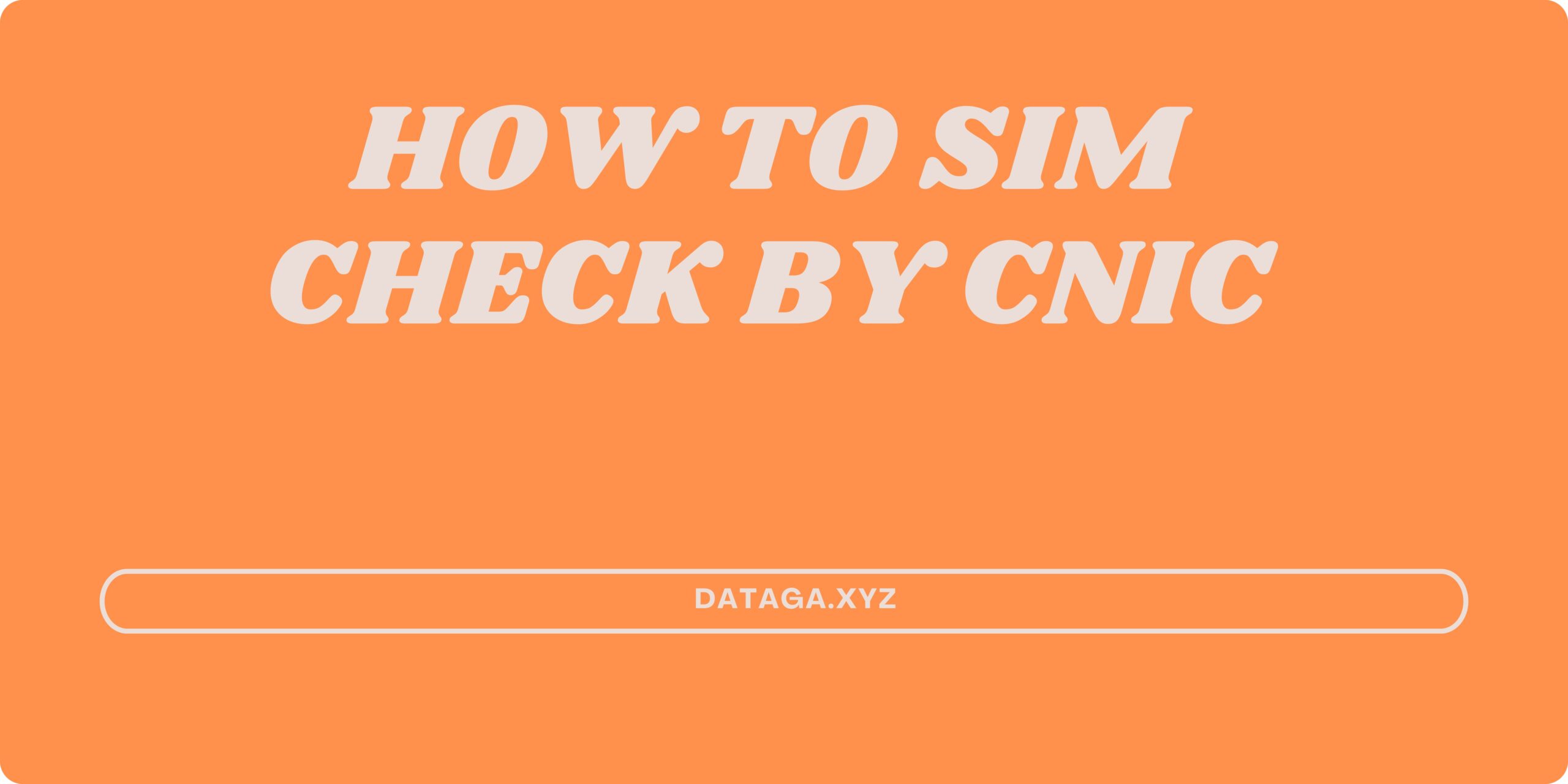 How to sim check by cnic