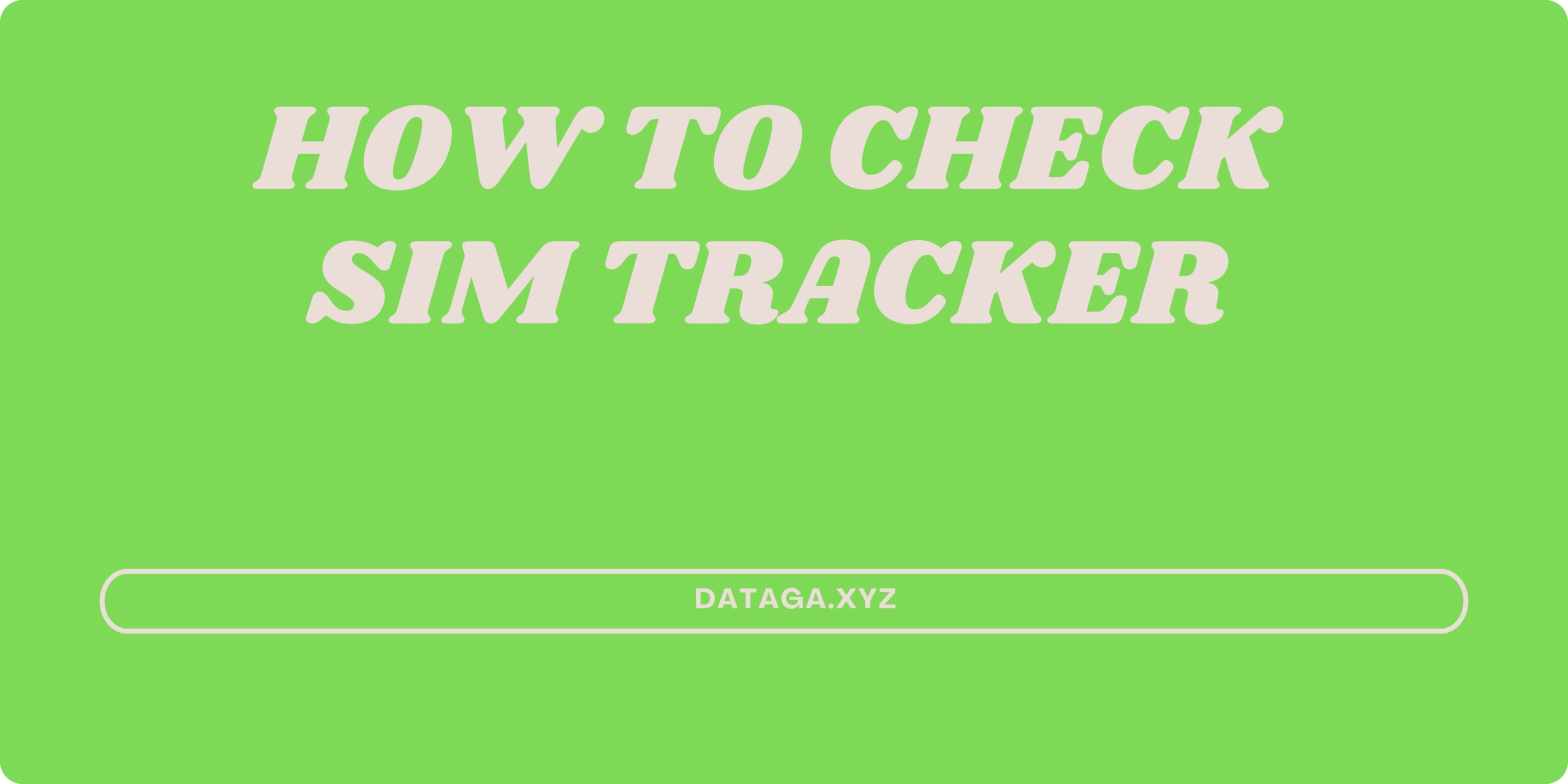 How to Check sim tracker