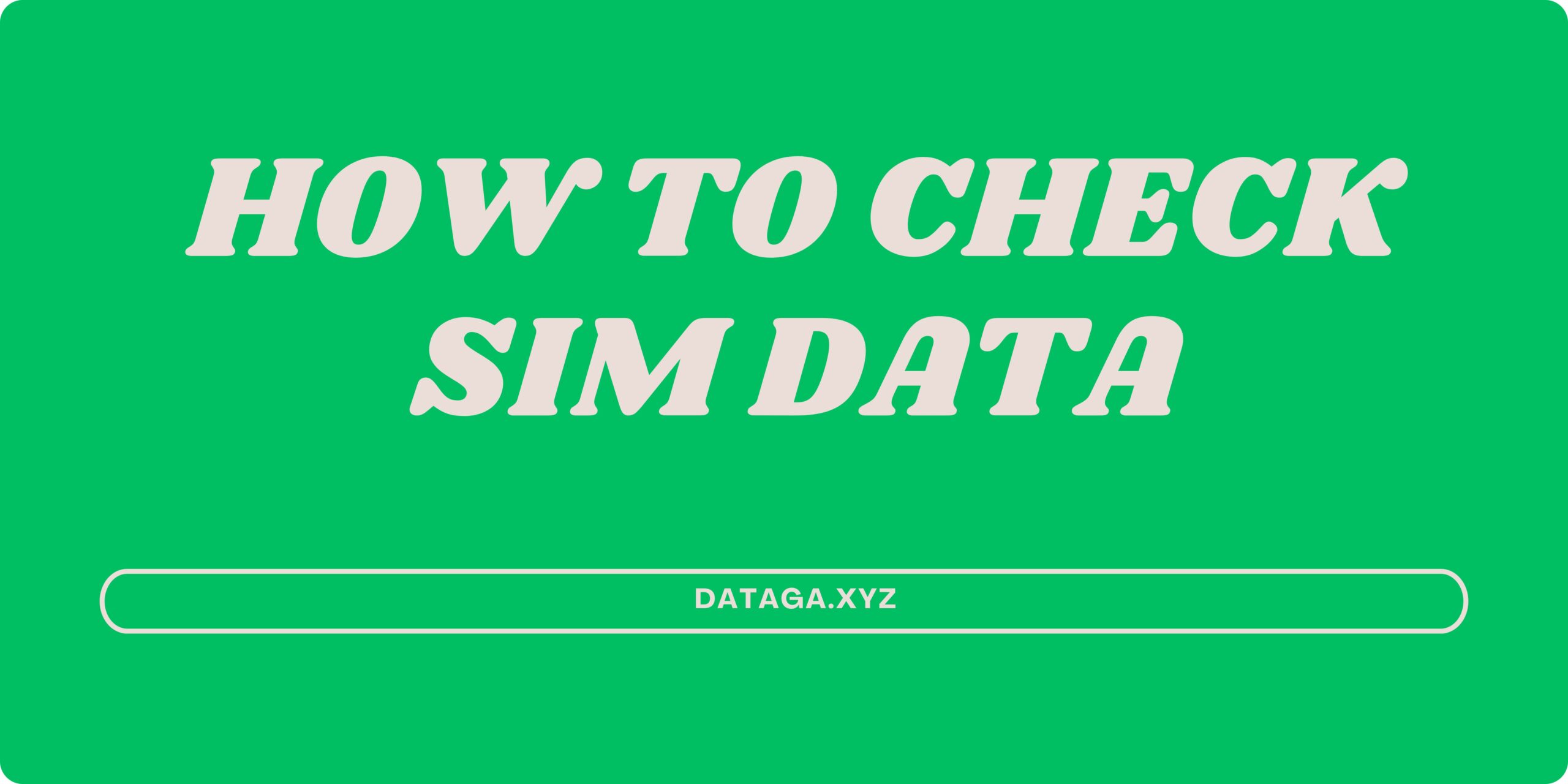 How to Check sim data