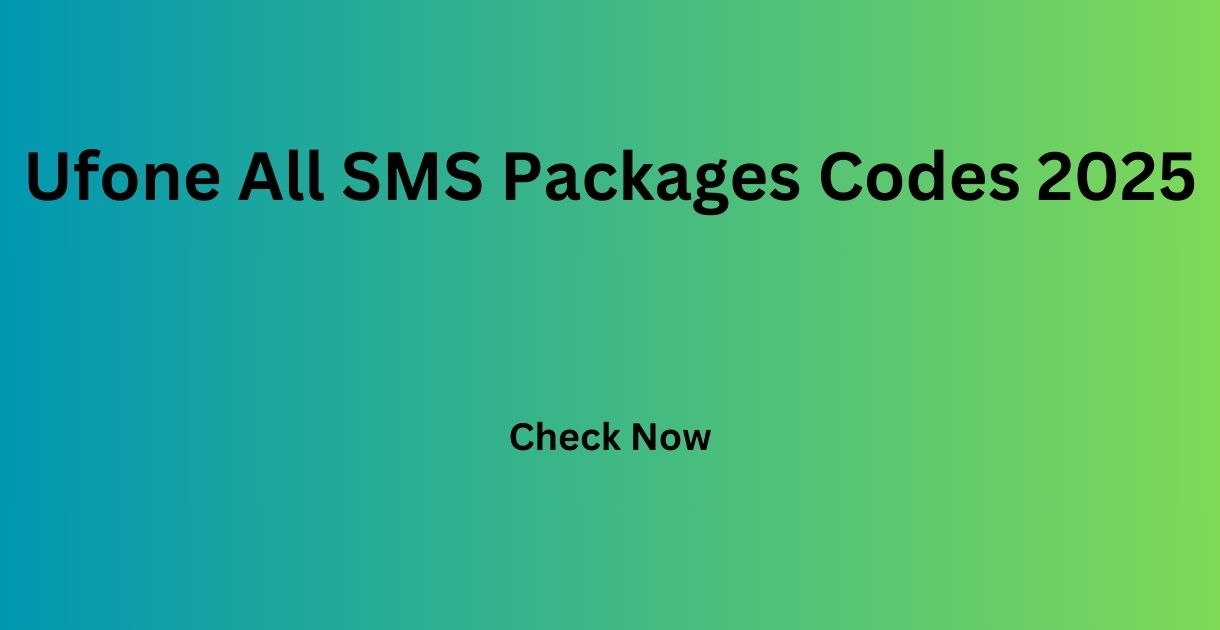 Ufone All SMS Packages Codes